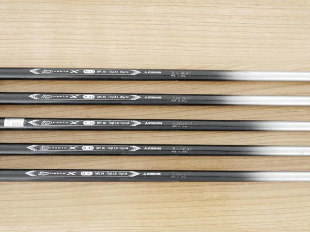 Iron set : PRGR : ชุดเหล็ก PRGR ID Nabla X Black มีเหล็ก 6-Pw (5 ชิ้น) ก้านกราไฟต์ Flex SR (M-40)