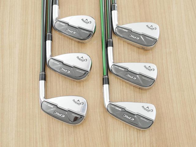 Iron set : Callaway : ชุดเหล็ก Callaway EPIC Max Fast (รุ่นแพงสุด ไกลสุดของ Callaway ปี 2021) มีเหล็ก 6-Pw,Aw (6 ชิ้น) ก้านกราไฟต์ Fujikura Speeder Evolution Flex R