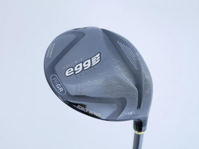 Fairway Wood : PRGR : หัวไม้ 3 PRGR Super Egg (หน้าเด้งเกินกฏ COR 0.84 ปี 2017 หายากมาก) Loft 16 Flex R2 (M-35)