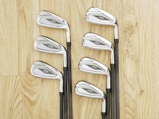 Iron set : Callaway : ชุดเหล็ก Callaway Paradym Ai Smoke HL (รุ่นล่าสุด ออกปี 2024 ตีง่ายมาก ไกล Japan Spec.) มีเหล็ก 6-Pw,Aw,Gw (7 ชิ้น) ก้านกราไฟต์ Fujikura TENSEI 50 Flex R