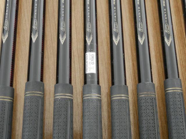 Iron set : PRGR : ชุดเหล็ก PRGR ID Nabla Red (รุ่นท๊อปสุด หน้าเด้ง ไกลมาก) มีเหล็ก 5-Pw,Aw,Sw (8 ชิ้น) ก้านกราไฟต์ M-40 Flex SR