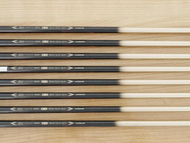 Iron set : PRGR : ชุดเหล็ก PRGR ID Nabla Red (รุ่นท๊อปสุด หน้าเด้ง ไกลมาก) มีเหล็ก 5-Pw,Aw,Sw (8 ชิ้น) ก้านกราไฟต์ M-40 Flex SR