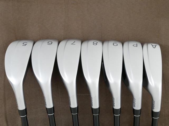 Iron set : PRGR : ชุดเหล็กกระเทย PRGR Super Egg Evolution (รุ่นล่าสุด ออกปี 2024 ตัวท๊อปสุด หน้าเด้งเกินกฏ ใช้แข่งไม่ได้ ตีไกลมากๆ) มีเหล็ก 5-Pw,Aw (7 ชิ้น) ก้านกราไฟต์ Flex SR (M-40)