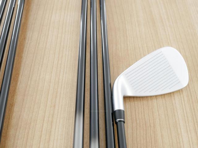 Iron set : PRGR : ชุดเหล็กกระเทย PRGR Super Egg Evolution (รุ่นล่าสุด ออกปี 2024 ตัวท๊อปสุด หน้าเด้งเกินกฏ ใช้แข่งไม่ได้ ตีไกลมากๆ) มีเหล็ก 5-Pw,Aw (7 ชิ้น) ก้านกราไฟต์ Flex SR (M-40)