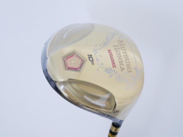Driver : Other Brand : **ของใหม่ ยังไม่แกะพลาสติก** ไดรเวอร์ Mutsumi Honma MH488X (หัวขนาด 488cc. หน้าเด้งเกินกฏ) Loft 10.5 Flex SR
