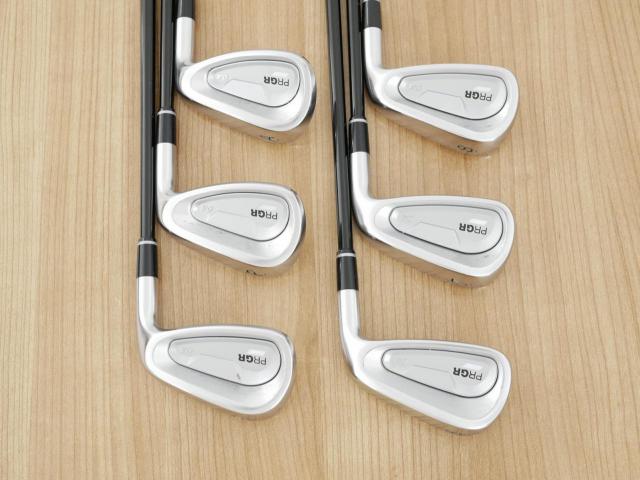 Iron set : PRGR : ชุดเหล็ก PRGR 04 Forged (รุ่นปี 2025 ตีง่าย ไกลมากๆๆ) มีเหล็ก 6-Pw,AW (6 ชิ้น) ก้านกราไฟต์ Fujikura MCI Flex SR
