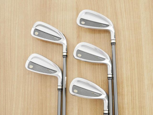 Iron set : PRGR : ชุดเหล็กกระเทย PRGR Super Egg Iron (รุ่นปี 2023 ตัวท๊อปสุด หน้าเด้งเกินกฏ ใช้แข่งไม่ได้ ตีไกลมากๆ) มีเหล็ก 7-Pw,Aw (5 ชิ้น) ก้านกราไฟต์ Flex R (M-37)