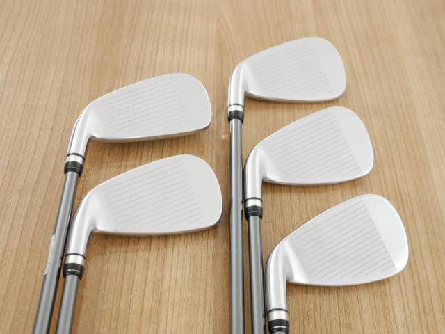 Iron set : PRGR : ชุดเหล็กกระเทย PRGR Super Egg Iron (รุ่นปี 2023 ตัวท๊อปสุด หน้าเด้งเกินกฏ ใช้แข่งไม่ได้ ตีไกลมากๆ) มีเหล็ก 7-Pw,Aw (5 ชิ้น) ก้านกราไฟต์ Flex R (M-37)