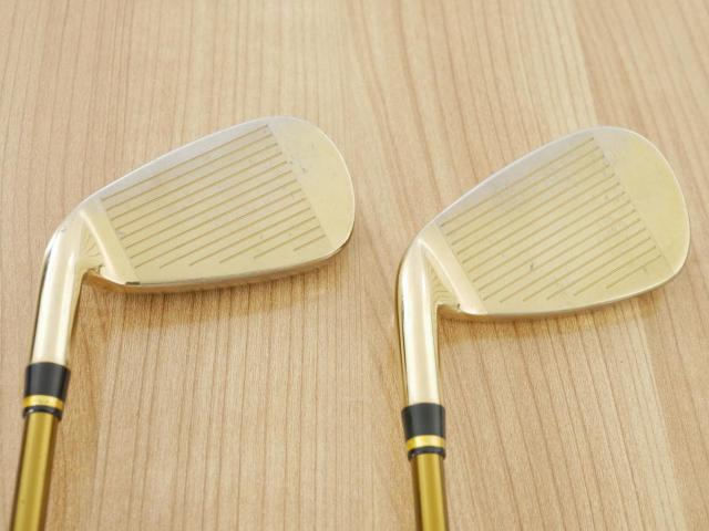 Iron set : Tsuruya : **มีตำหนิ** ชุดเหล็ก Tsuruya AXEL Gold Premium II (รุ่นปี 2017 ของใหม่ 6 หมื่นกว่าบาท หน้าเด้งสุดๆ ไกลสุดๆๆ) มีเหล็ก 7-Pw,Aw (5 ชิ้น) ก้านกราไฟต์ Flex S