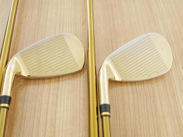 Iron set : Tsuruya : **มีตำหนิ** ชุดเหล็ก Tsuruya AXEL Gold Premium II (รุ่นปี 2017 ของใหม่ 6 หมื่นกว่าบาท หน้าเด้งสุดๆ ไกลสุดๆๆ) มีเหล็ก 7-Pw,Aw (5 ชิ้น) ก้านกราไฟต์ Flex S