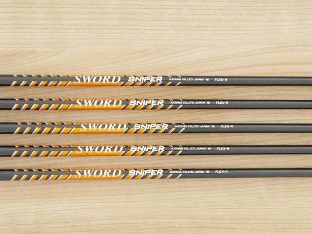 Iron set : Katana : ชุดเหล็กกระเทย Katana Izu Max Sniper มีเหล็ก 7-Pw,Aw (5 ชิ้น เบอร์ 7 ตีระยะเท่าเหล็ก 6 ปกติ) ก้านกราไฟต์ Flex R