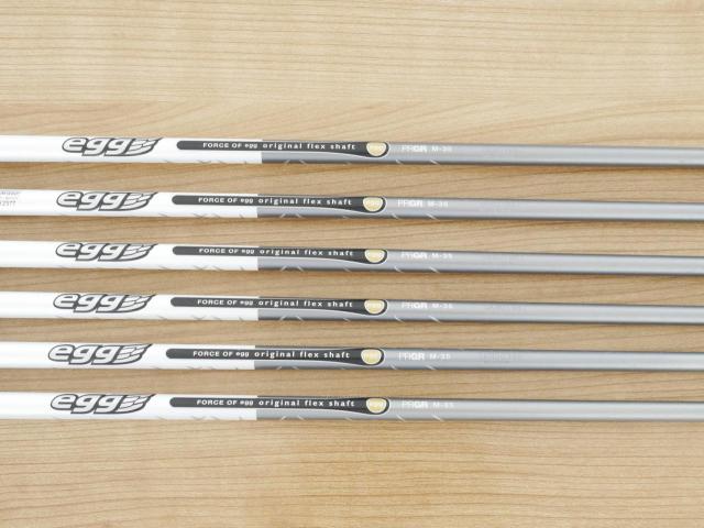 Iron set : PRGR : ชุดเหล็กกระเทย PRGR Super Egg Iron (ปี 2018 ตัวท๊อปสุด หน้าเด้งเกินกฏ ใช้แข่งไม่ได้ ตีไกมลมากๆ) มีเหล็ก 7-Pw,Aw,Sw (6 ชิ้น) ก้านกราไฟต์ Flex R2 (M-35)