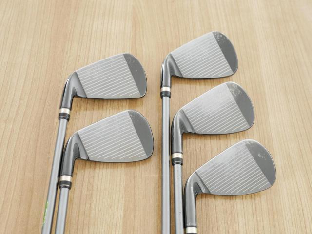 Lady club : All : ชุดเหล็กกระเทย PRGR New Egg Iron (รุ่นปี 2017 ตีง่ายและไกลมาก) มีเหล็ก 7-Pw,As (5 ชิ้น) ก้านกราไฟต์ Flex L (M-30)