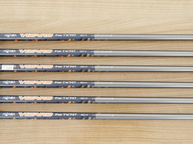 Iron set : Honma : ชุดเหล็ก Honma Tour World TW747P (รุ่นปี 2019) มีเหล็ก 6-11 (6 ชิ้น) ก้านกราไฟต์ Honma Vizard 50 Flex R