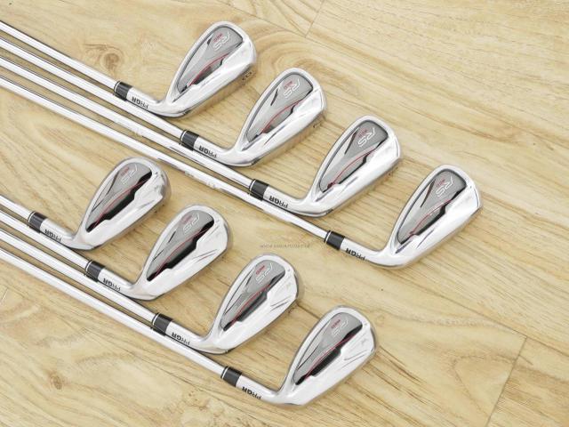 Iron set : PRGR : ชุดเหล็ก PRGR RS Red (รุ่นปี 2020 หน้าเด้ง ตีไกลมาก) มีเหล็ก 5-Pw,Aw,Sw (8 ชิ้น) ก้านเหล็ก NS Pro 80 Flex SR (M-40)