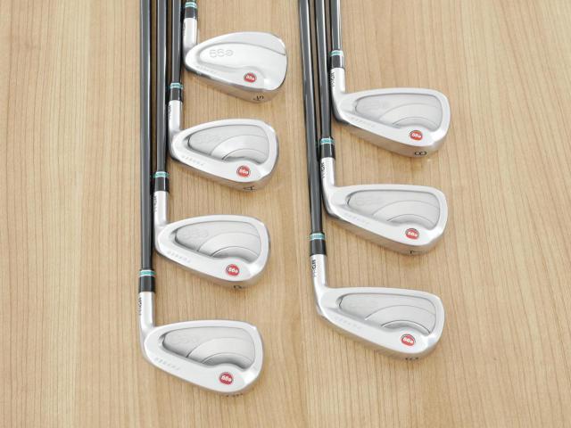 Iron set : PRGR : ชุดเหล็กกระเทย PRGR NEW Egg Forged (รุ่นปี 2020 ตีง่ายและไกลมากๆ เด้งสุดๆ COR 0.82) มีเหล็ก 6-Pw,Aw,As (7 ชิ้น) ก้านกราไฟต์ UST Mamiya ATTAS FF 85 Flex S