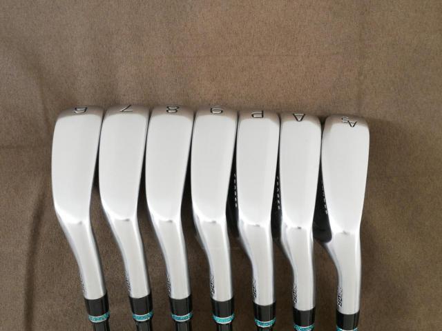 Iron set : PRGR : ชุดเหล็กกระเทย PRGR NEW Egg Forged (รุ่นปี 2020 ตีง่ายและไกลมากๆ เด้งสุดๆ COR 0.82) มีเหล็ก 6-Pw,Aw,As (7 ชิ้น) ก้านกราไฟต์ UST Mamiya ATTAS FF 85 Flex S