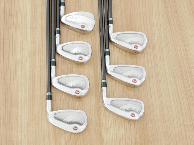 Iron set : PRGR : ชุดเหล็กกระเทย PRGR NEW Egg Forged (รุ่นปี 2020 ตีง่ายและไกลมากๆ เด้งสุดๆ COR 0.82) มีเหล็ก 6-Pw,Aw,As (7 ชิ้น) ก้านกราไฟต์ UST Mamiya ATTAS FF 85 Flex S