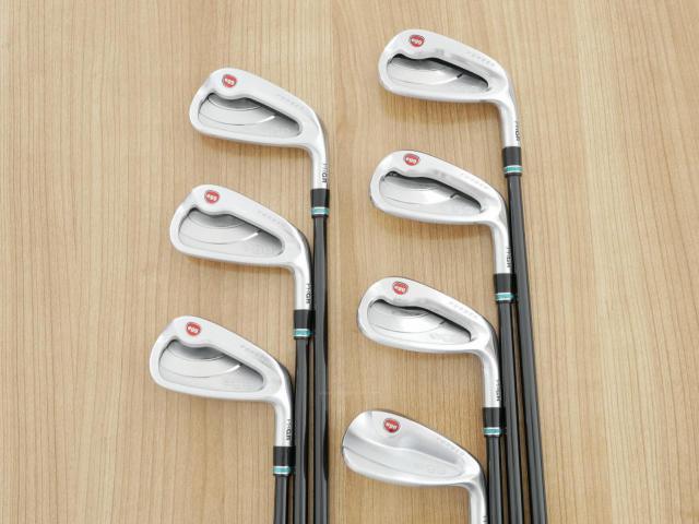 Iron set : PRGR : ชุดเหล็กกระเทย PRGR NEW Egg Forged (รุ่นปี 2020 ตีง่ายและไกลมากๆ เด้งสุดๆ COR 0.82) มีเหล็ก 6-Pw,Aw,As (7 ชิ้น) ก้านกราไฟต์ UST Mamiya ATTAS FF 85 Flex S