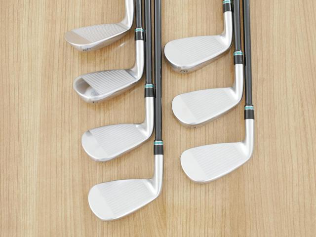 Iron set : PRGR : ชุดเหล็กกระเทย PRGR NEW Egg Forged (รุ่นปี 2020 ตีง่ายและไกลมากๆ เด้งสุดๆ COR 0.82) มีเหล็ก 6-Pw,Aw,As (7 ชิ้น) ก้านกราไฟต์ UST Mamiya ATTAS FF 85 Flex S