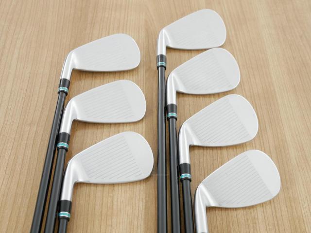 Iron set : PRGR : ชุดเหล็กกระเทย PRGR NEW Egg Forged (รุ่นปี 2020 ตีง่ายและไกลมากๆ เด้งสุดๆ COR 0.82) มีเหล็ก 6-Pw,Aw,As (7 ชิ้น) ก้านกราไฟต์ UST Mamiya ATTAS FF 85 Flex S