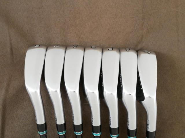 Iron set : PRGR : ชุดเหล็กกระเทย PRGR NEW Egg Forged (รุ่นปี 2020 ตีง่ายและไกลมากๆ เด้งสุดๆ COR 0.82) มีเหล็ก 6-Pw,Aw,As (7 ชิ้น) ก้านกราไฟต์ UST Mamiya ATTAS FF 85 Flex S