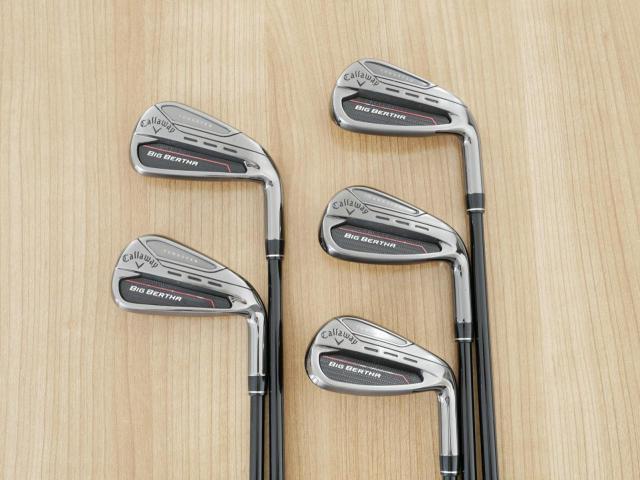 Iron set : Callaway : ชุดเหล็ก Callaway Big Bertha (รุ่นล่าสุด ปี 2023 ตีง่ายที่สุดของ Callaway) มีเหล็ก 6-Pw (5 ชิ้น) ก้านกราไฟต์ Fujikura Speeder NX Flex R