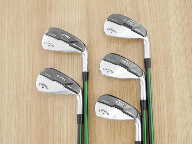 Iron set : Callaway : ชุดเหล็ก Callaway EPIC Max Fast (รุ่นแพงสุด ไกลสุดของ Callaway ปี 2021) มีเหล็ก 7-Pw,Aw (5 ชิ้น) ก้านกราไฟต์ Fujikura Speeder Evolution Flex R