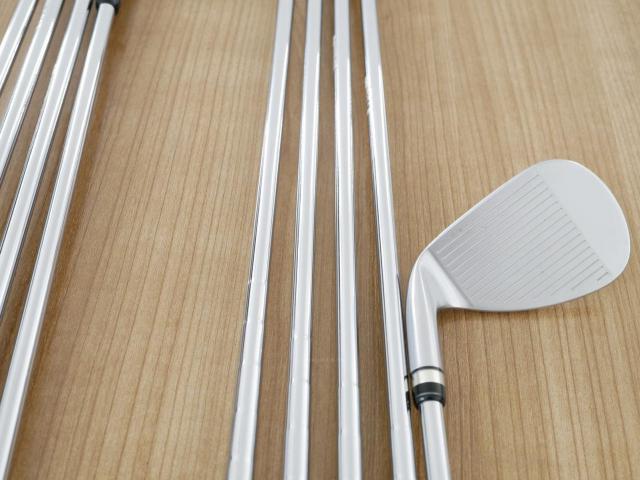 Iron set : PRGR : ชุดเหล็กกระเทย PRGR NEW Egg Forged (รุ่นปี 2020 ตีง่ายและไกลมากๆ เด้งสุดๆ COR 0.82) มีเหล็ก 5-Pw,Aw,As,Sw (9 ชิ้น) ก้านเหล็ก NS Pro 075 Flex R (M37)