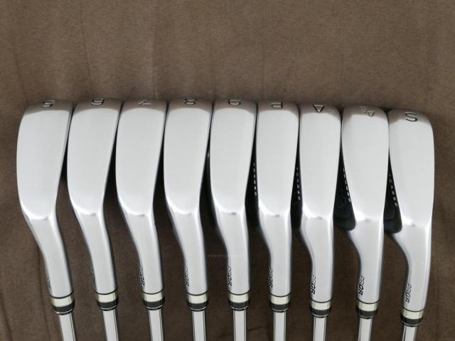 Iron set : PRGR : ชุดเหล็กกระเทย PRGR NEW Egg Forged (รุ่นปี 2020 ตีง่ายและไกลมากๆ เด้งสุดๆ COR 0.82) มีเหล็ก 5-Pw,Aw,As,Sw (9 ชิ้น) ก้านเหล็ก NS Pro 075 Flex R (M37)