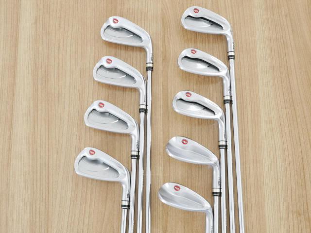 Iron set : PRGR : ชุดเหล็กกระเทย PRGR NEW Egg Forged (รุ่นปี 2020 ตีง่ายและไกลมากๆ เด้งสุดๆ COR 0.82) มีเหล็ก 5-Pw,Aw,As,Sw (9 ชิ้น) ก้านเหล็ก NS Pro 075 Flex R (M37)