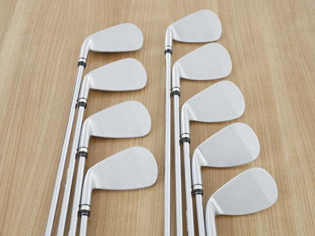 Iron set : PRGR : ชุดเหล็กกระเทย PRGR NEW Egg Forged (รุ่นปี 2020 ตีง่ายและไกลมากๆ เด้งสุดๆ COR 0.82) มีเหล็ก 5-Pw,Aw,As,Sw (9 ชิ้น) ก้านเหล็ก NS Pro 075 Flex R (M37)
