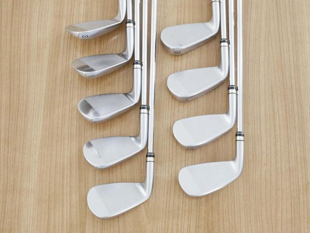 Iron set : PRGR : ชุดเหล็กกระเทย PRGR NEW Egg Forged (รุ่นปี 2020 ตีง่ายและไกลมากๆ เด้งสุดๆ COR 0.82) มีเหล็ก 5-Pw,Aw,As,Sw (9 ชิ้น) ก้านเหล็ก NS Pro 075 Flex R (M37)