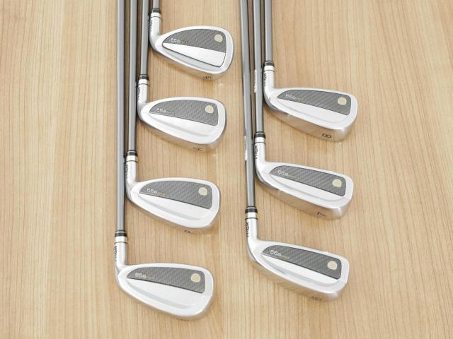 Iron set : PRGR : ชุดเหล็กกระเทย PRGR Super Egg Iron (รุ่นปี 2023 ตัวท๊อปสุด หน้าเด้งเกินกฏ ใช้แข่งไม่ได้ ตีไกลมากๆ) มีเหล็ก 6-Pw,Aw,As (7 ชิ้น) ก้านกราไฟต์ Flex S (M-43)
