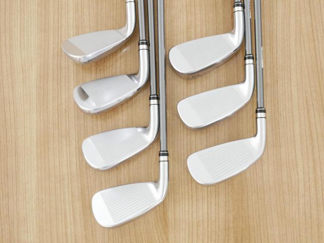 Iron set : PRGR : ชุดเหล็กกระเทย PRGR Super Egg Iron (รุ่นปี 2023 ตัวท๊อปสุด หน้าเด้งเกินกฏ ใช้แข่งไม่ได้ ตีไกลมากๆ) มีเหล็ก 6-Pw,Aw,As (7 ชิ้น) ก้านกราไฟต์ Flex S (M-43)