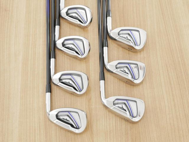 Iron set : Mizuno : ชุดเหล็ก Mizuno JPX EIII SV Titanium (ตัวท้อป ใบใหญ่ที่สุดของ Mizuno ตีง่ายมาก หน้าเด้ง ตีไกล) มีเหล็ก 6-Pw,Aw,Sw (7 ชิ้น) ก้านกราไฟต์ Flex R