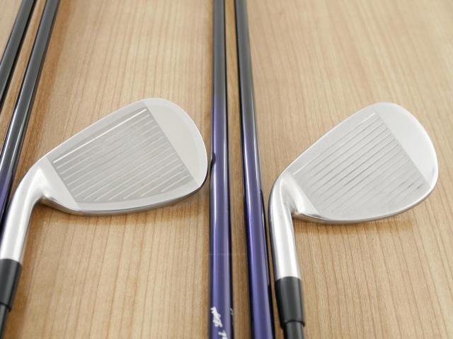 Iron set : Mizuno : ชุดเหล็ก Mizuno JPX EIII SV Titanium (ตัวท้อป ใบใหญ่ที่สุดของ Mizuno ตีง่ายมาก หน้าเด้ง ตีไกล) มีเหล็ก 6-Pw,Aw,Sw (7 ชิ้น) ก้านกราไฟต์ Flex R