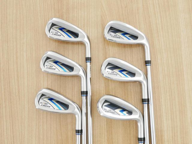 Iron set : XXIO : ชุดเหล็ก XXIO Cross 2 (ออกปี 2021 ตีไกลที่สุดของที่สุดจาก XXIO หน้าเด้งสุดๆ) มีเหล็ก 6-Pw,Aw (6 ชิ้น ตีไกลกว่าปกติ 2 เบอร์) ก้านเหล็ก NS Pro 860 DST Flex R