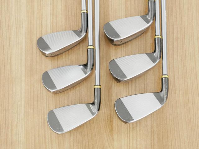 Iron set : PRGR : ชุดเหล็กกระเทย PRGR Super Egg Iron (ปี 2018 ตัวท๊อปสุด หน้าเด้งเกินกฏ ใช้แข่งไม่ได้ ตีไกมลมากๆ) มีเหล็ก 5-Pw (6 ชิ้น) ก้านกราไฟต์ Flex SR (M-40)