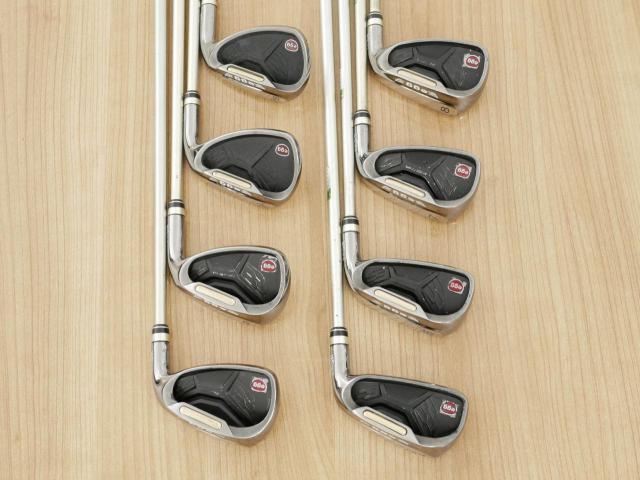Iron set : PRGR : ชุดเหล็กกระเทย PRGR New Egg Iron (ตีง่ายและไกลมาก) มีเหล็ก 5-Pw,Aw,As (8 ชิ้น) ก้านกราไฟต์ Flex SR (M-40)