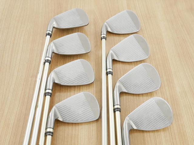 Iron set : PRGR : ชุดเหล็กกระเทย PRGR New Egg Iron (ตีง่ายและไกลมาก) มีเหล็ก 5-Pw,Aw,As (8 ชิ้น) ก้านกราไฟต์ Flex SR (M-40)