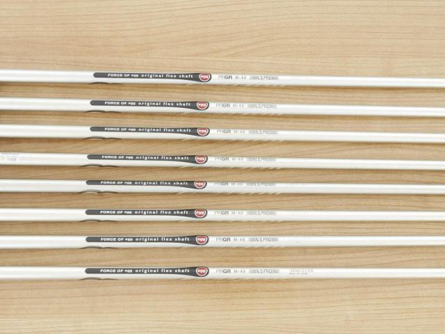Iron set : PRGR : ชุดเหล็กกระเทย PRGR New Egg Iron (ตีง่ายและไกลมาก) มีเหล็ก 5-Pw,Aw,As (8 ชิ้น) ก้านกราไฟต์ Flex SR (M-40)
