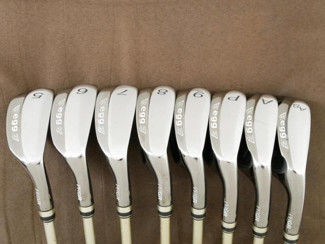 Iron set : PRGR : ชุดเหล็กกระเทย PRGR New Egg Iron (ตีง่ายและไกลมาก) มีเหล็ก 5-Pw,Aw,As (8 ชิ้น) ก้านกราไฟต์ Flex SR (M-40)
