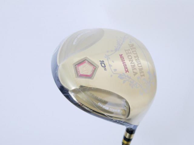 Driver : Other Brand : **ของใหม่ ยังไม่แกะพลาสติก** ไดรเวอร์ Mutsumi Honma MH488X (หัวขนาด 488cc. หน้าเด้งเกินกฏ) Loft 10.5 Flex SR