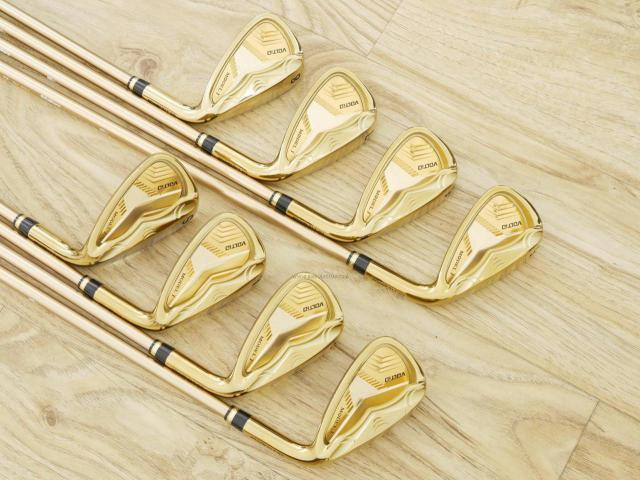 Iron set : Katana : ชุดเหล็ก Katana Voltio Model J Gold (ปี 2018 หน้าเด้ง ตีง่าย ไกล) มีเหล็ก 5-Pw,Aw,Sw (8 ชิ้น) ก้านกราไฟต์ Fujikura Speeder 550 Flex R