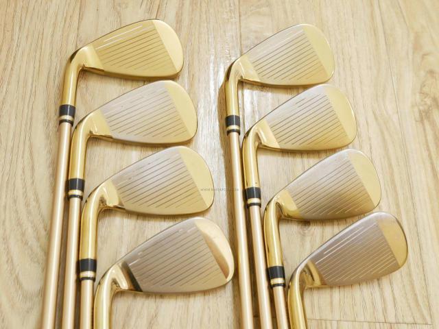 Iron set : Katana : ชุดเหล็ก Katana Voltio Model J Gold (ปี 2018 หน้าเด้ง ตีง่าย ไกล) มีเหล็ก 5-Pw,Aw,Sw (8 ชิ้น) ก้านกราไฟต์ Fujikura Speeder 550 Flex R