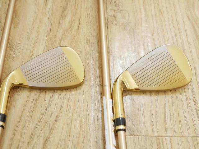 Iron set : Katana : ชุดเหล็ก Katana Voltio Model J Gold (ปี 2018 หน้าเด้ง ตีง่าย ไกล) มีเหล็ก 5-Pw,Aw,Sw (8 ชิ้น) ก้านกราไฟต์ Fujikura Speeder 550 Flex R