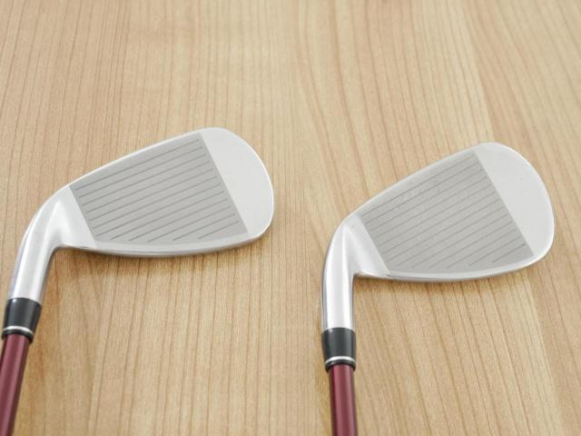 Iron set : PRGR : ชุดเหล็ก PRGR RS Red (รุ่นปี 2020 หน้าเด้ง ตีไกลมาก) มีเหล็ก 6-Pw,Aw,Sw (7 ชิ้น) ก้านกราไฟต์ Fujikura Speeder Evolution Flex R