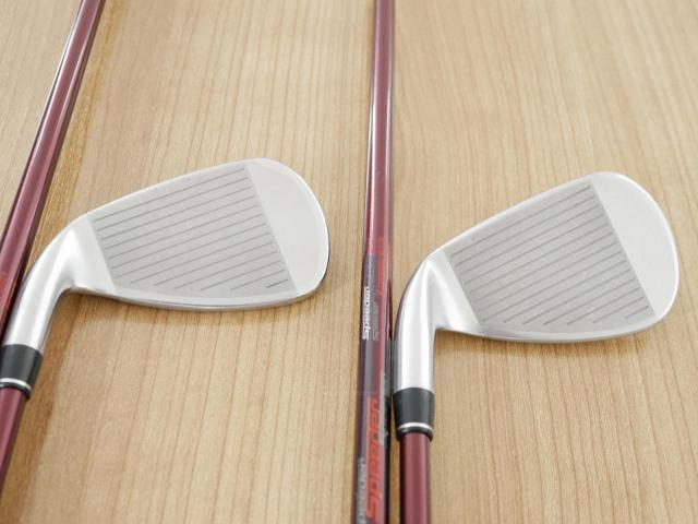 Iron set : PRGR : ชุดเหล็ก PRGR RS Red (รุ่นปี 2020 หน้าเด้ง ตีไกลมาก) มีเหล็ก 6-Pw,Aw,Sw (7 ชิ้น) ก้านกราไฟต์ Fujikura Speeder Evolution Flex R