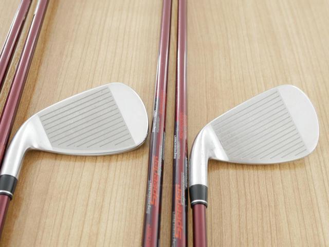 Iron set : PRGR : ชุดเหล็ก PRGR RS Red (รุ่นปี 2020 หน้าเด้ง ตีไกลมาก) มีเหล็ก 6-Pw,Aw,Sw (7 ชิ้น) ก้านกราไฟต์ Fujikura Speeder Evolution Flex R